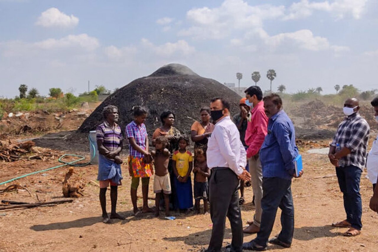 2021 04 10 Enquiry at the worksite 1 jpg 202104 CHE Arun Kumar Charcoal Unit Rescue Approved for Full Use 1024x461